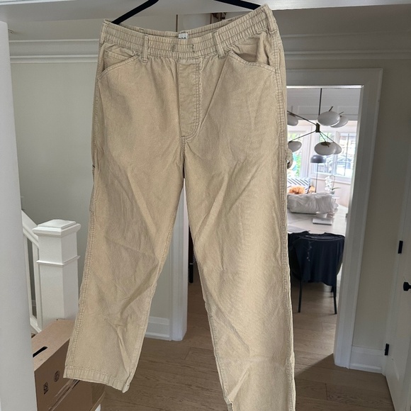 Men's - Urban Outfitters BDG Beige Corduroy Relaxed Fit Painter Pants - Size L - Picture 4 of 15